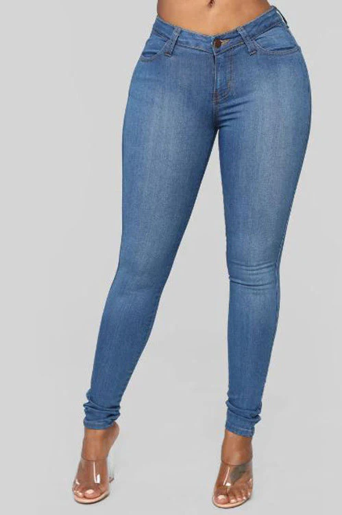 High Waist White Skinny Jeans - Image 16