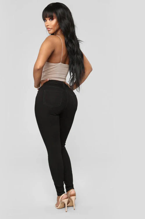 High Waist White Skinny Jeans - Image 4