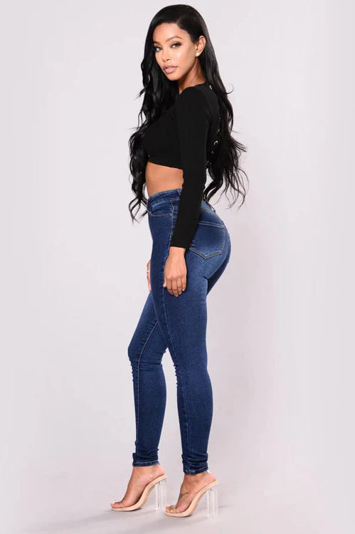 High Waist White Skinny Jeans - Image 9
