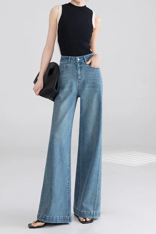High Waist Wide Leg Flared Jeans - Image 2