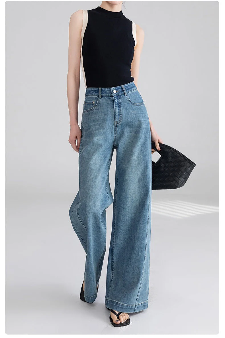 High Waist Wide Leg Flared Jeans - Image 3