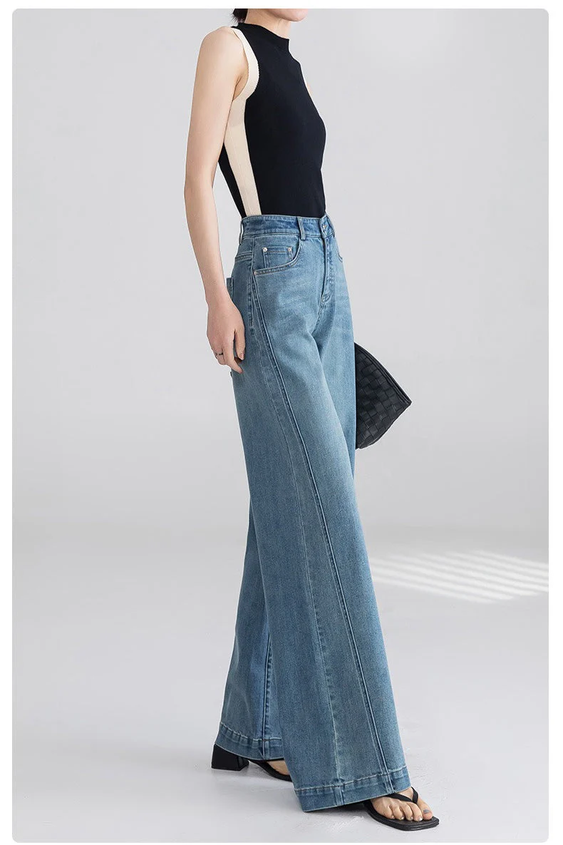 High Waist Wide Leg Flared Jeans - Image 4