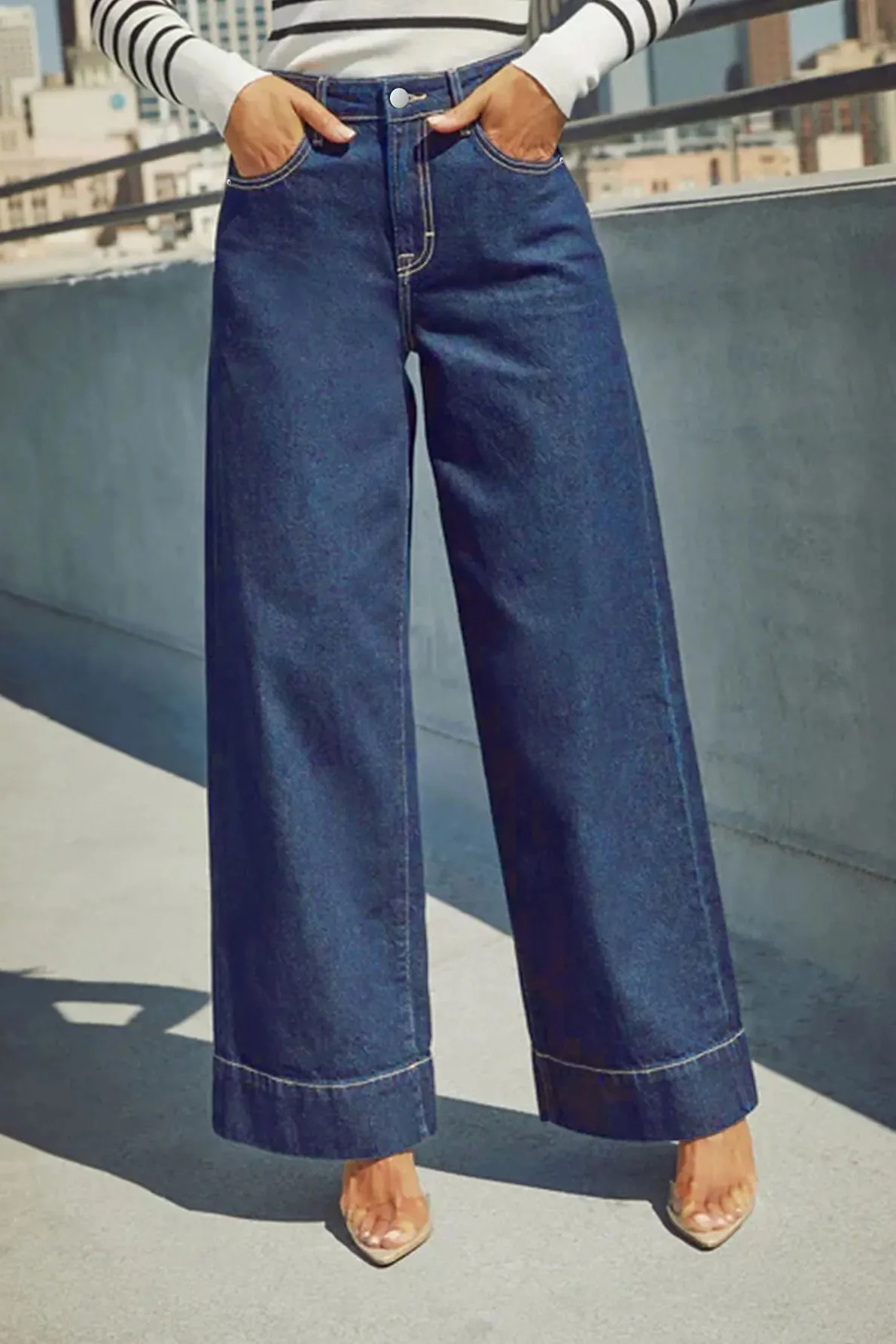 High Waist Wide Leg Jeans - Image 5