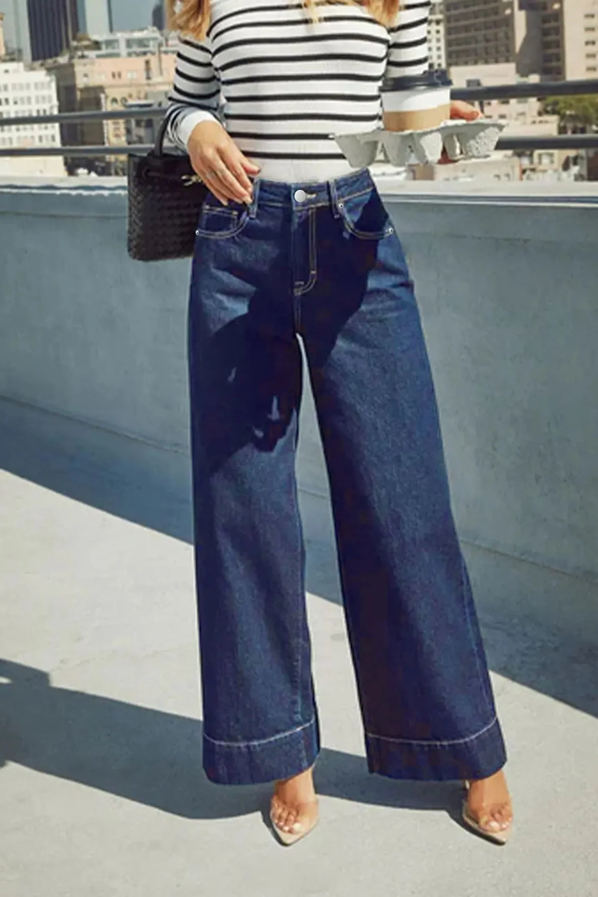 High Waist Wide Leg Jeans - Image 7