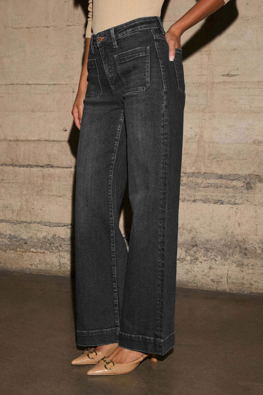 High Waist Wide Leg Vintage Jeans - Image 11