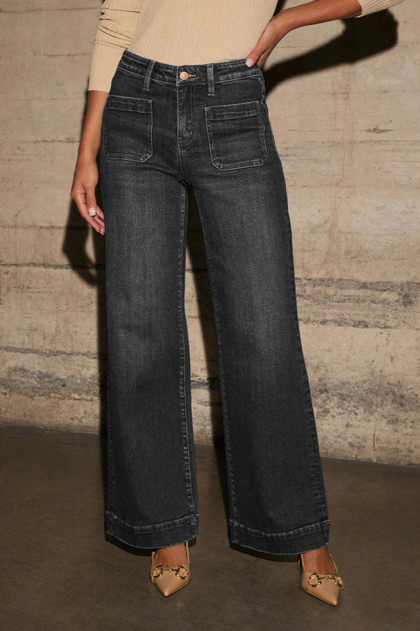 High Waist Wide Leg Vintage Jeans - Image 12