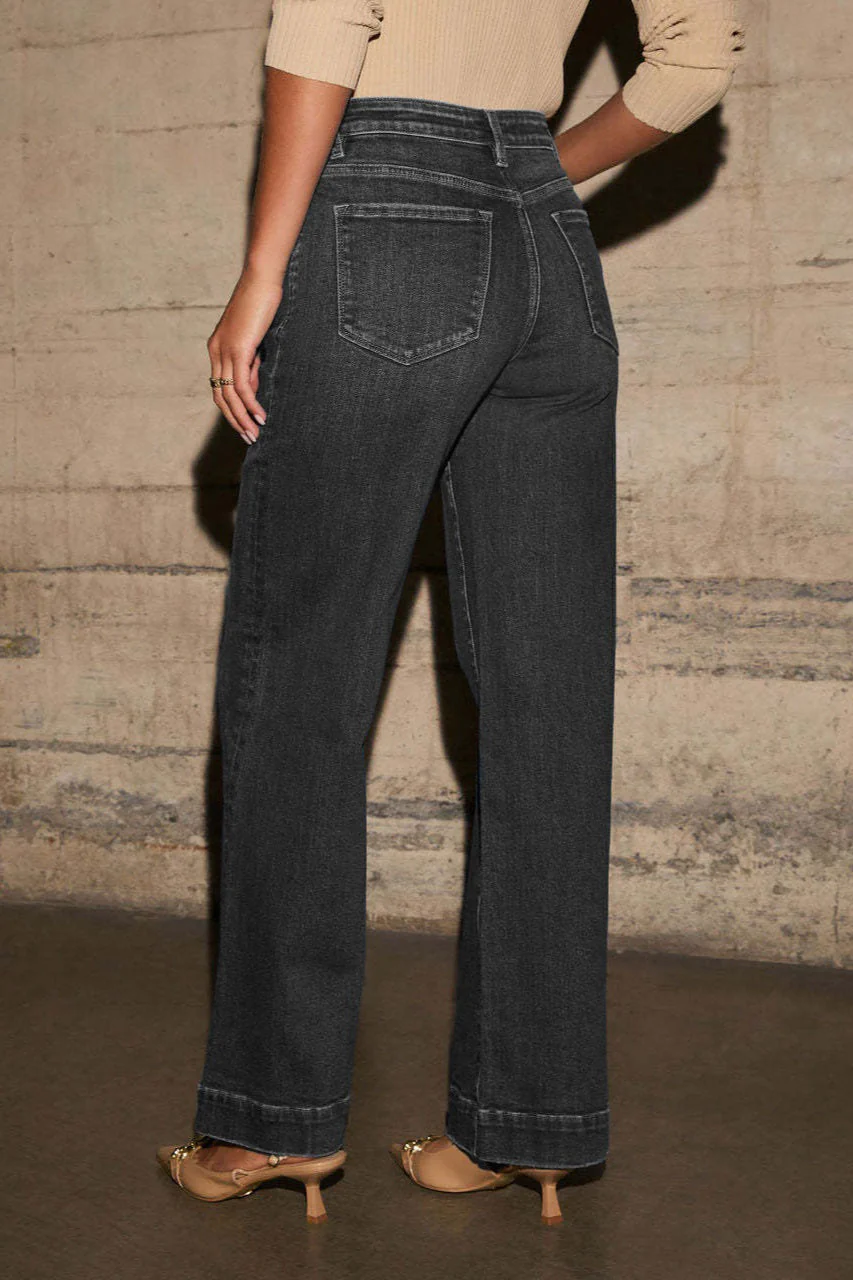 High Waist Wide Leg Vintage Jeans - Image 13