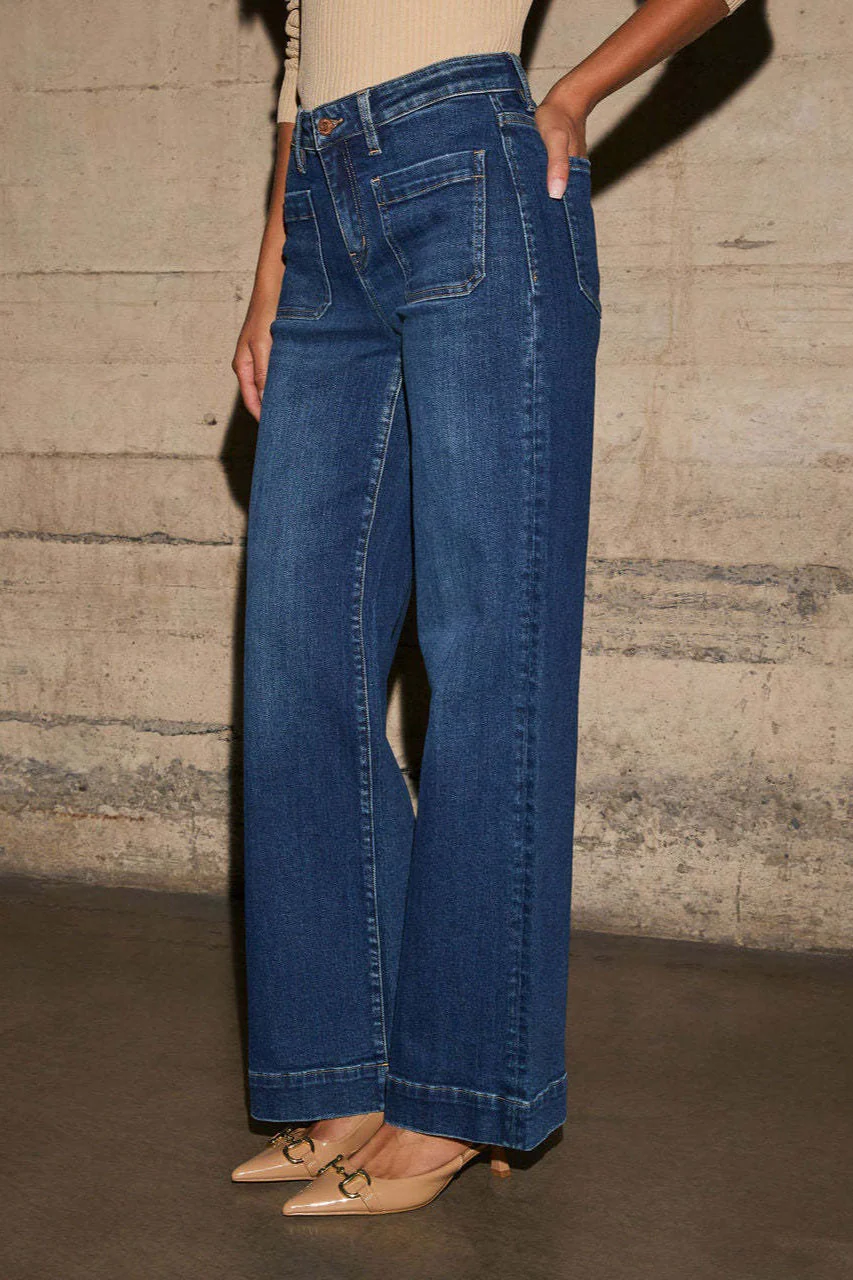 High Waist Wide Leg Vintage Jeans - Image 4