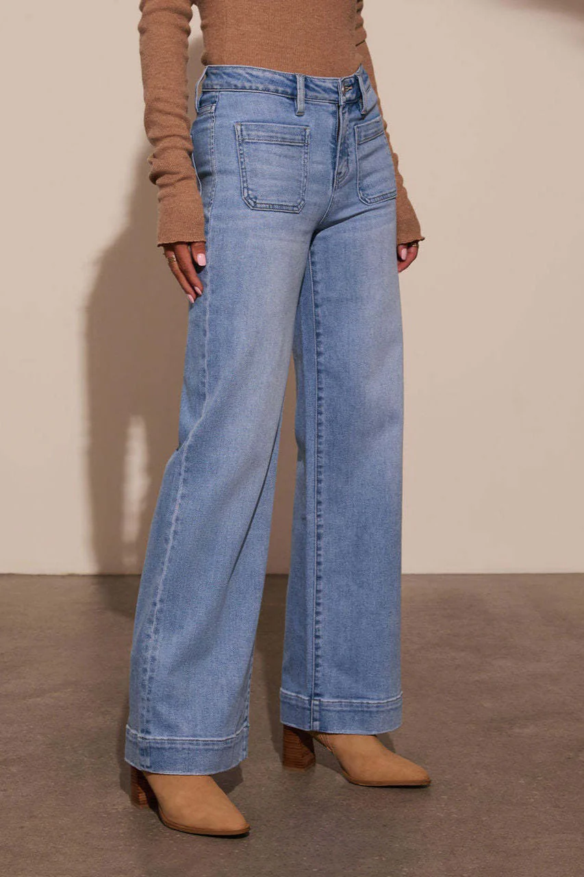 High Waist Wide Leg Vintage Jeans - Image 7