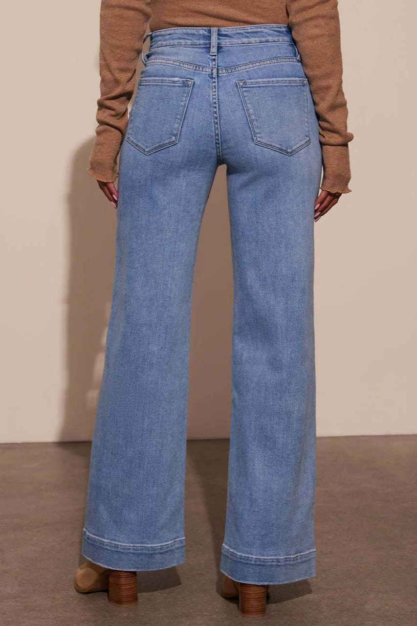 High Waist Wide Leg Vintage Jeans - Image 8