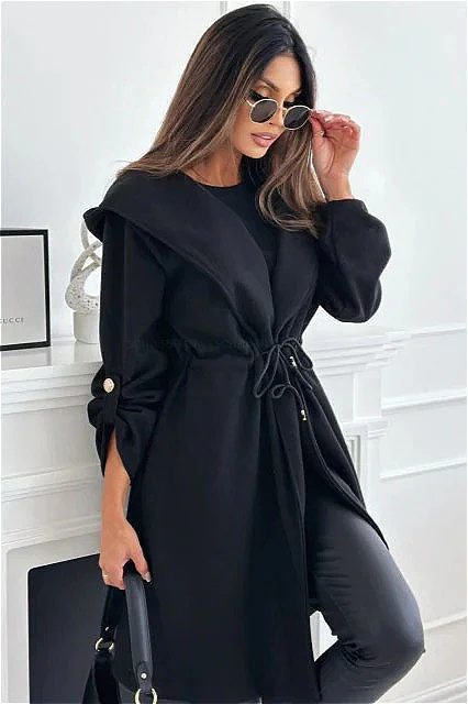 Hooded Belted Trench Coat - Image 4