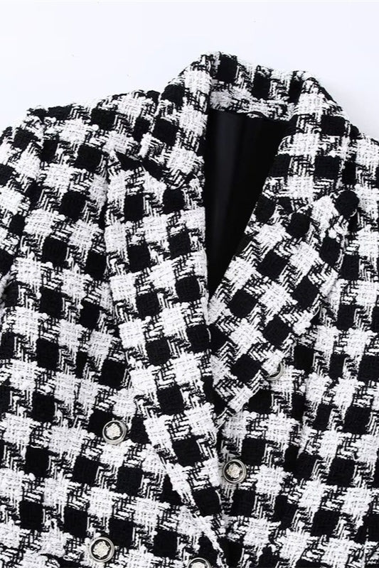 Houndstooth Double Breasted Blazer - Image 4