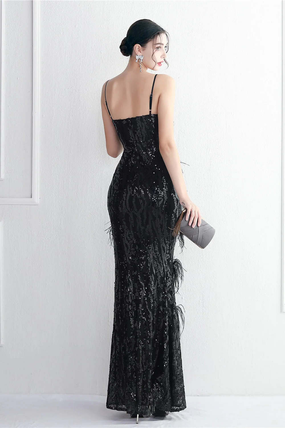 Intricate Beadwork Figure Hugging Gown Formal Dress - Image 36