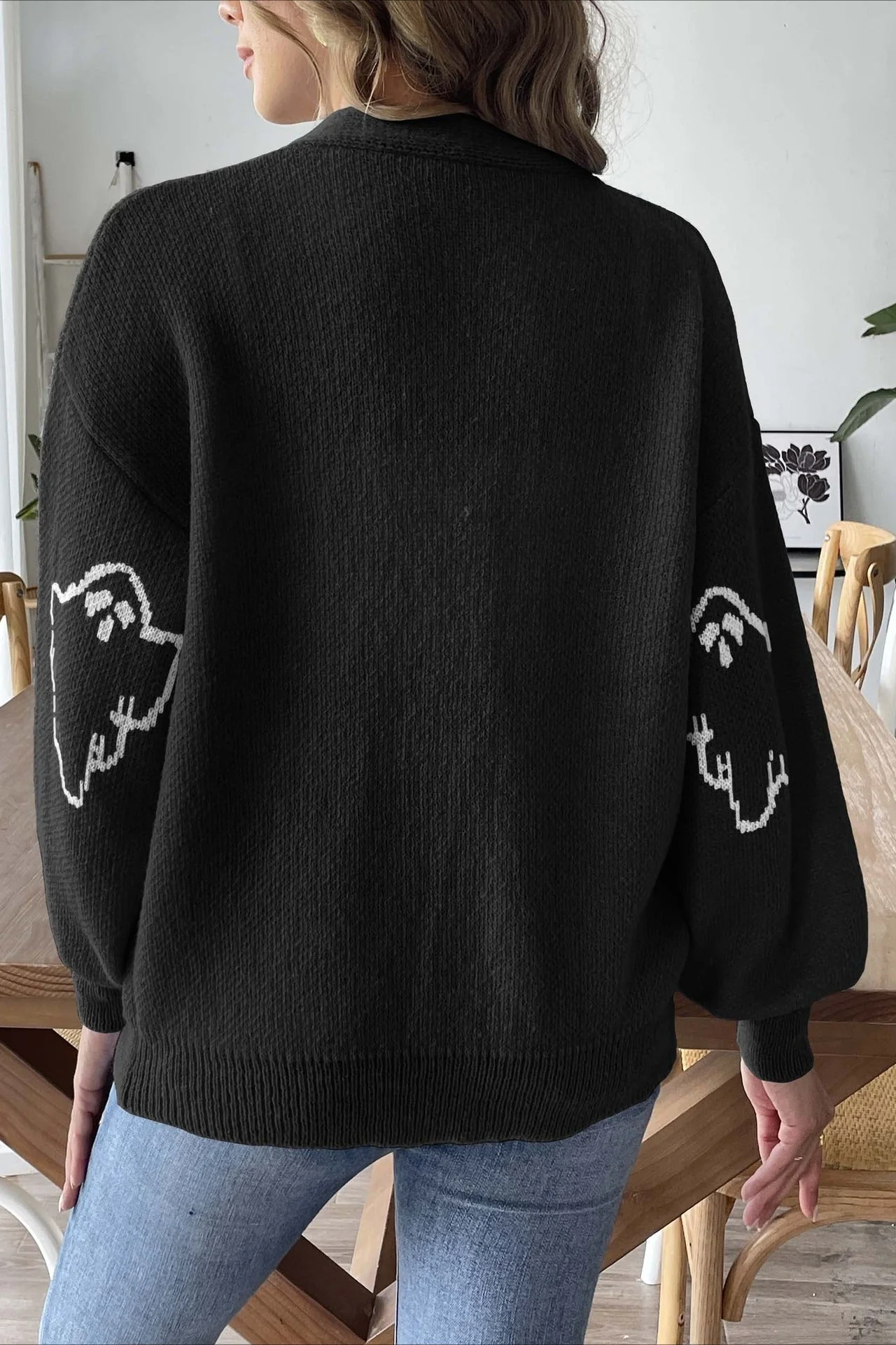 Jacquard Button Cardigan - Image 9