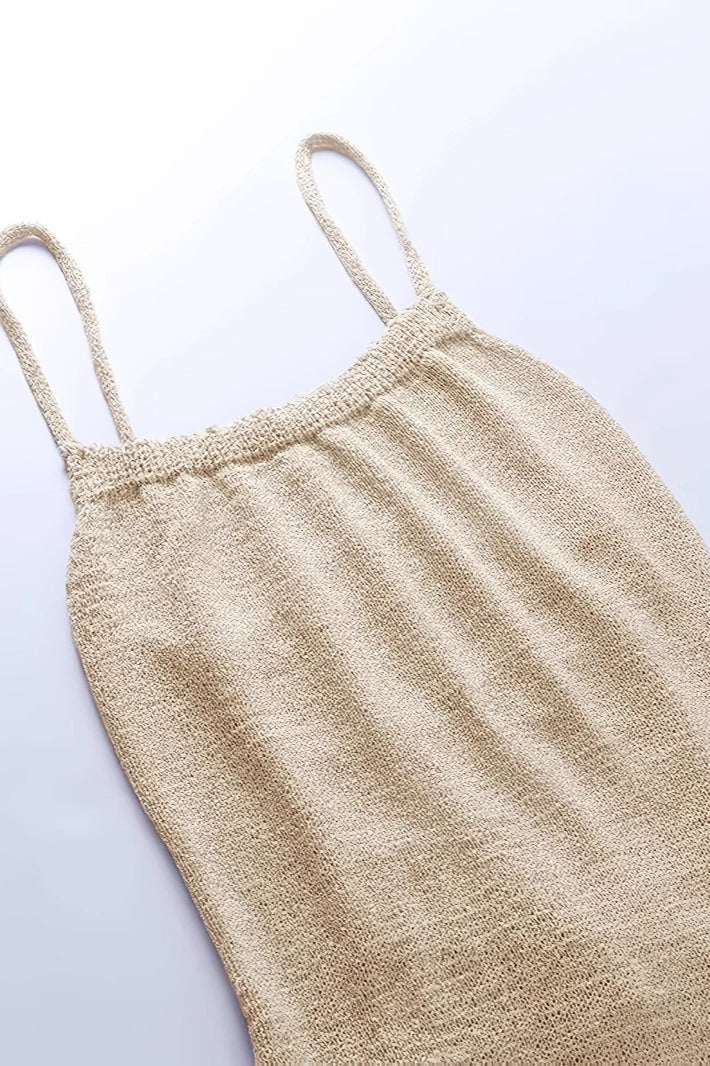 Knit Cami Slim Backless Sexy Sweater Dress - Image 7