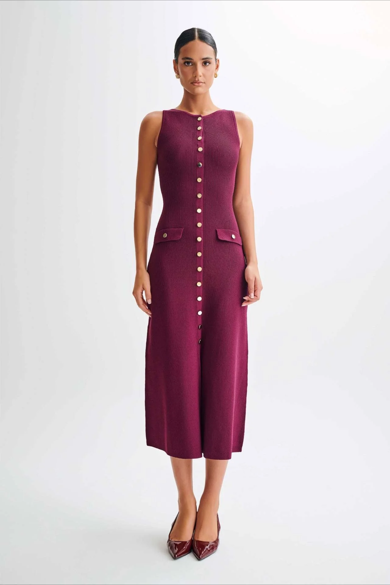 Knit Sleeveless Bodycon Sweater Dress - Image 8