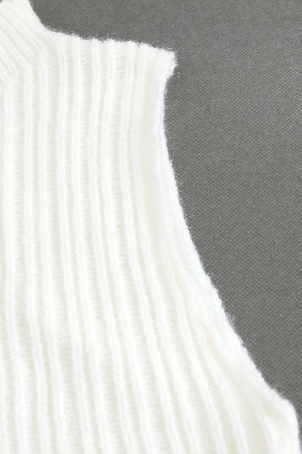 Knit Sweater Tank Top & Split Skirt Sweater Dress - Image 4