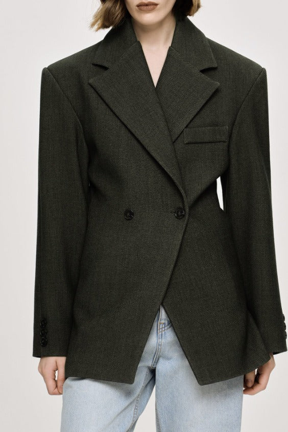 Lapel Relaxed Fit Blazer - Image 3