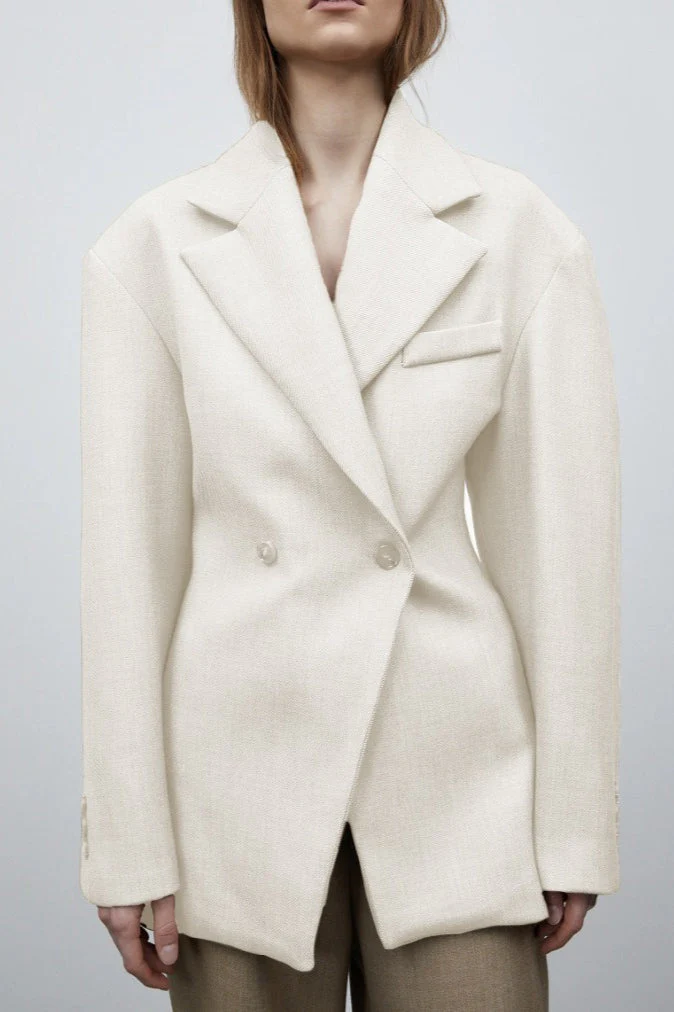 Lapel Relaxed Fit Blazer - Image 5