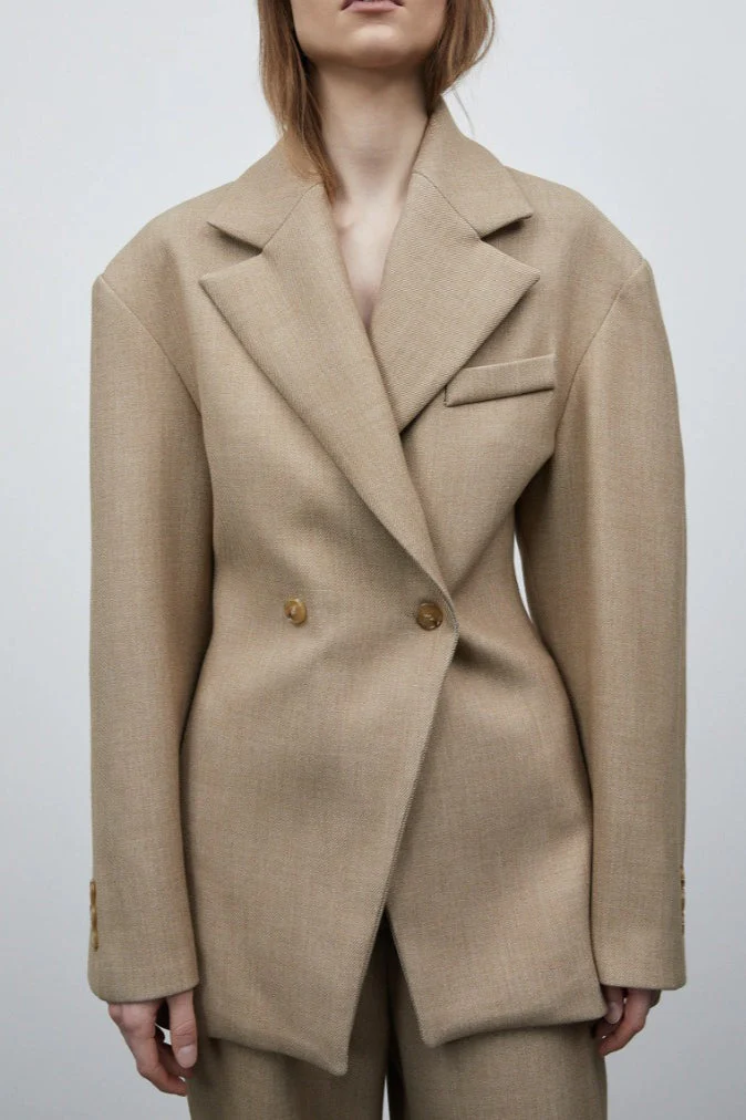 Lapel Relaxed Fit Blazer - Image 9