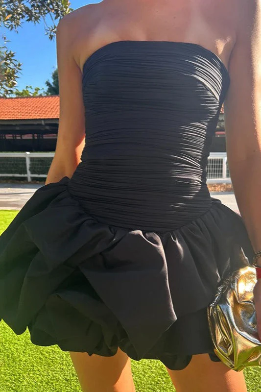 Layered Strapless Ball Party Dress - Image 6