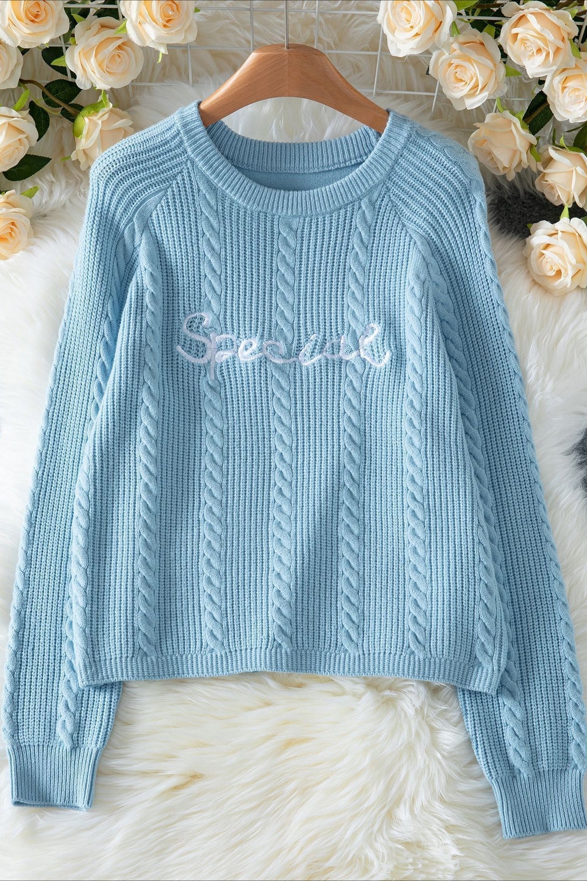 Letter Embroidered Knit Pullover Sweater - Image 8