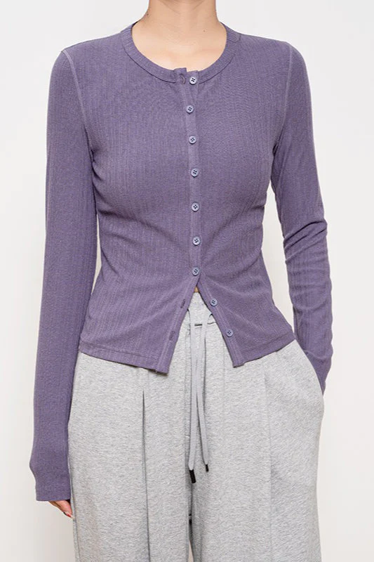 Lightweight Ribbed Cardigan - Image 7