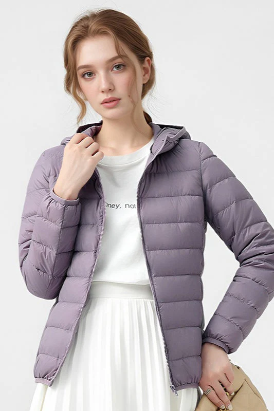 Lightweight Slim Fit Hooded Puffer Jacket - Image 2