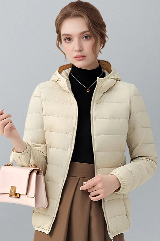 Lightweight Slim Fit Hooded Puffer Jacket - Image 5