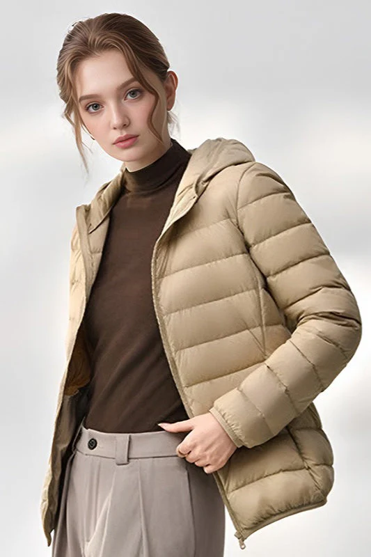 Lightweight Slim Fit Hooded Puffer Jacket - Image 8