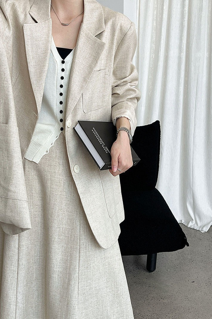 Linen Relaxed Fit Blazer - Image 11