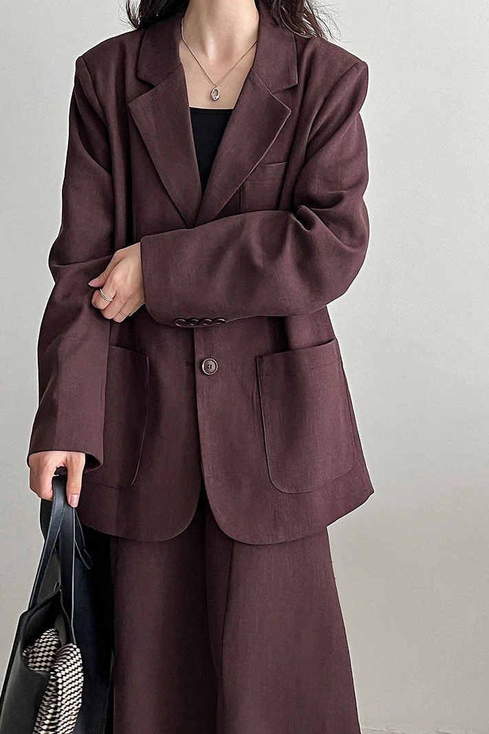 Linen Relaxed Fit Blazer - Image 3