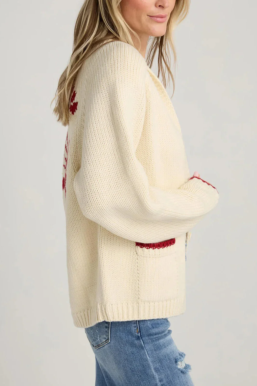 Lobster Print Knit Cardigan - Image 3