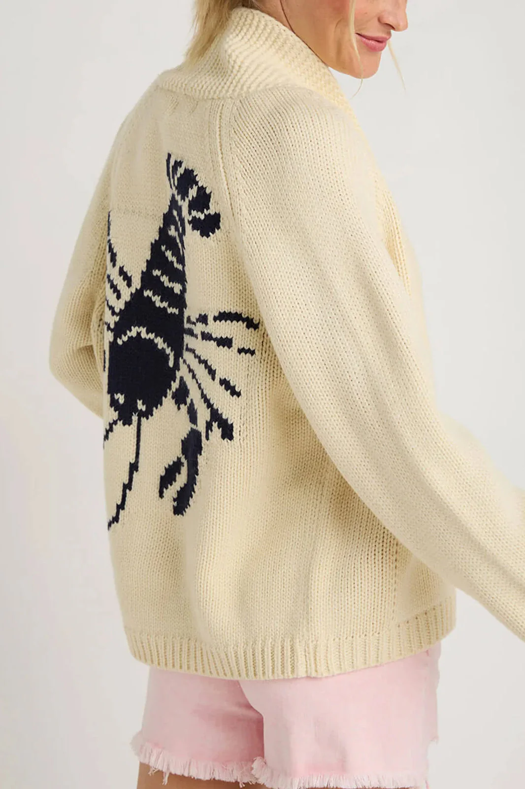 Lobster Print Knit Cardigan - Image 6