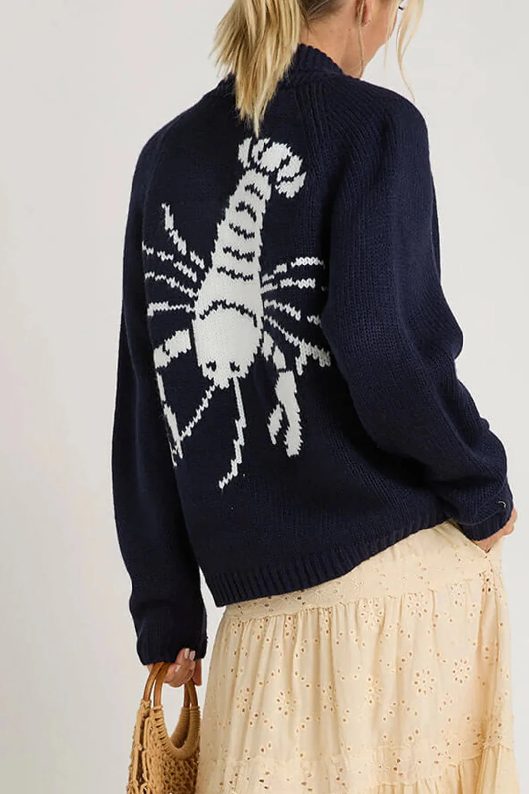 Lobster Print Knit Cardigan - Image 8