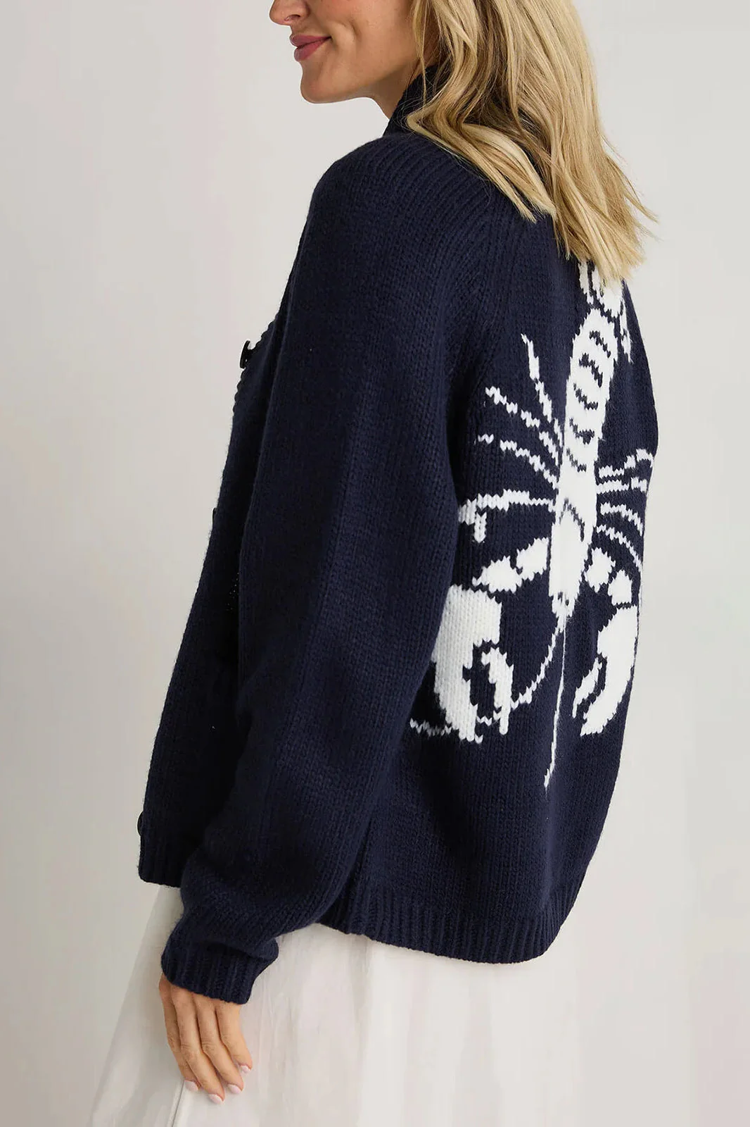 Lobster Print Knit Cardigan - Image 9