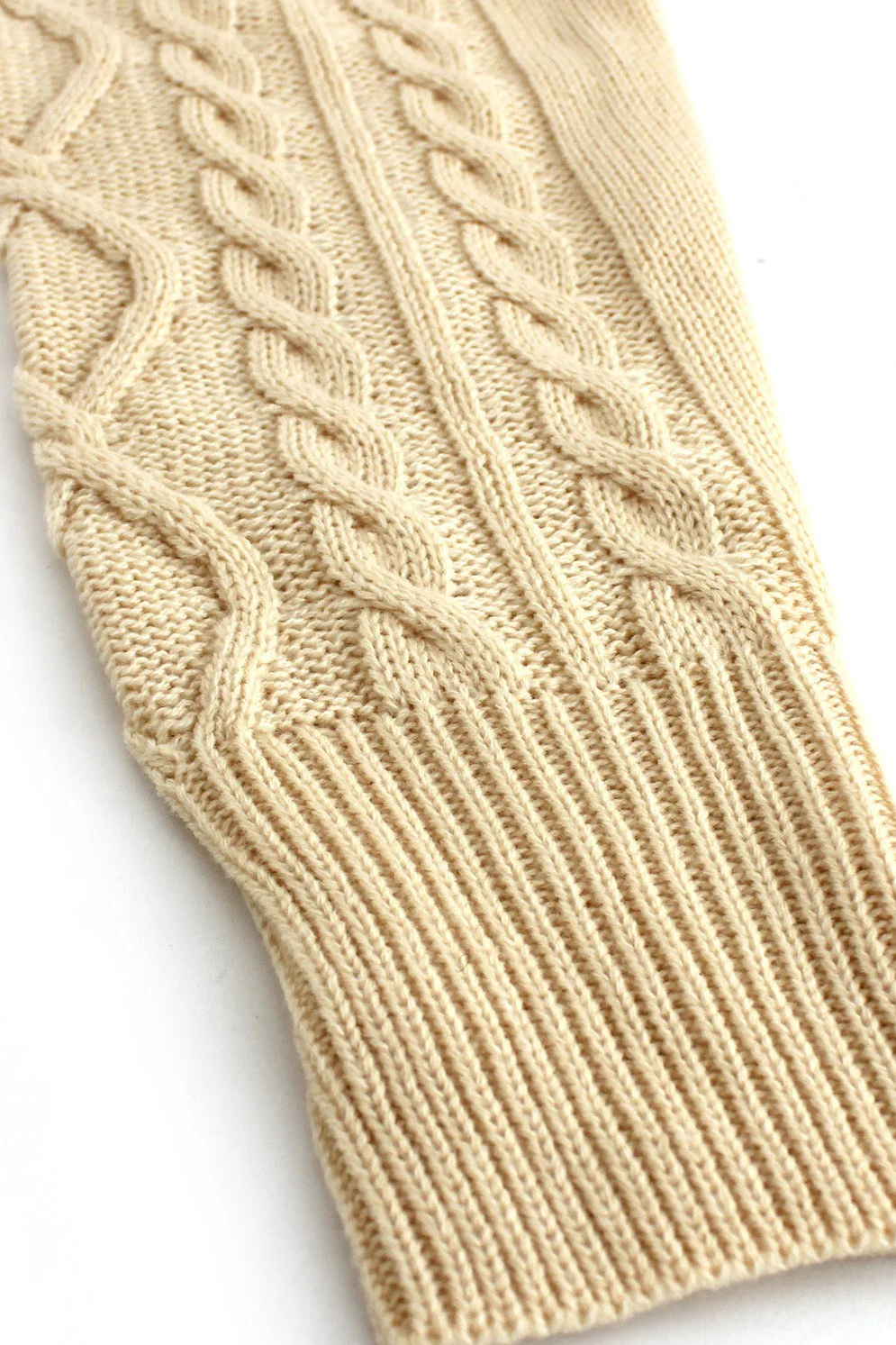 Long Sleeve Cable Knit Backless Sweater Dress - Image 12