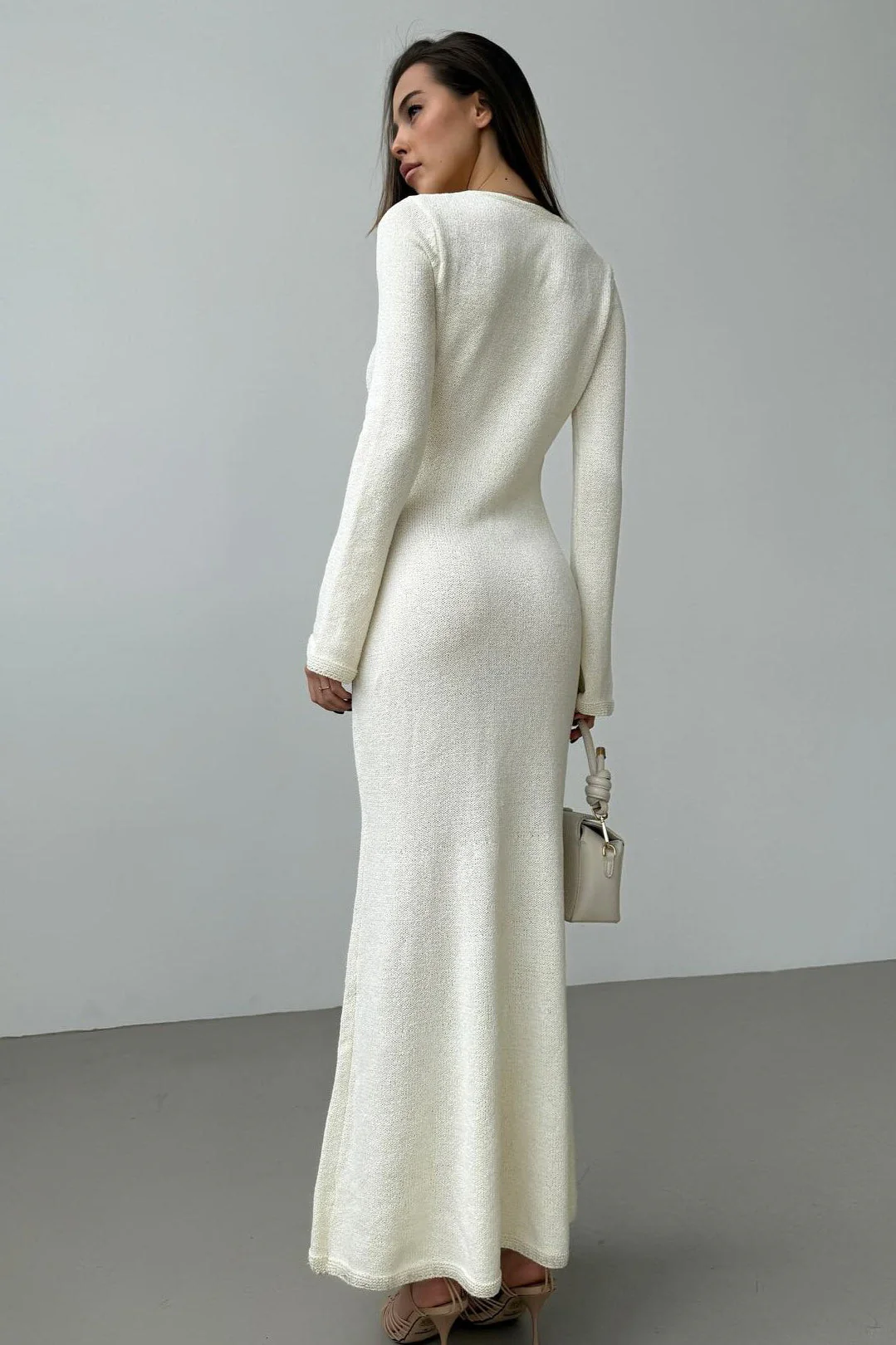 Long Sleeve Floral Maxi Sweater Dress - Image 2