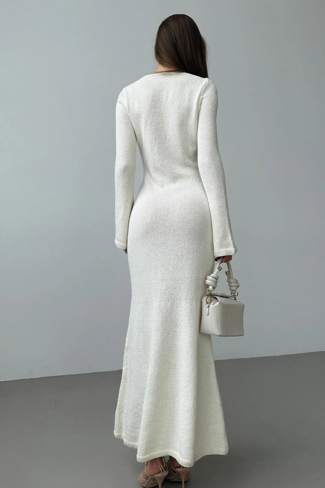 Long Sleeve Floral Maxi Sweater Dress - Image 7