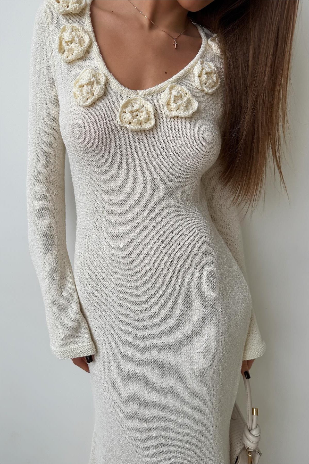 Long Sleeve Floral Maxi Sweater Dress - Image 8