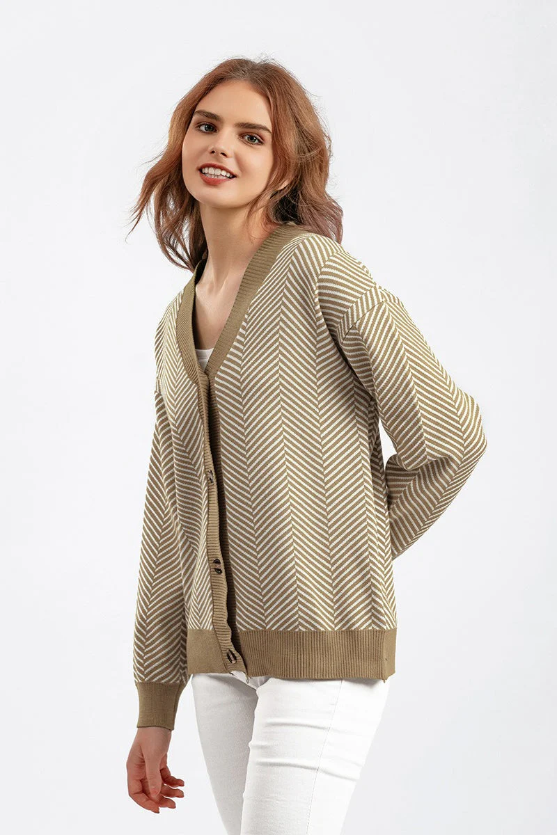 Long Sleeve Loose Knit Cardigan Sweater - Image 14