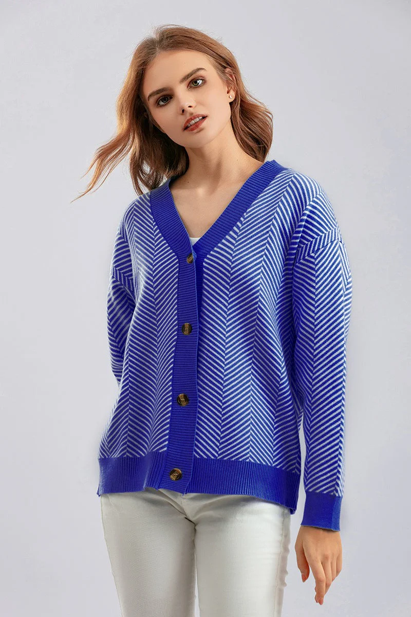 Long Sleeve Loose Knit Cardigan Sweater - Image 16