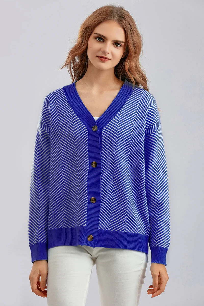 Long Sleeve Loose Knit Cardigan Sweater - Image 6