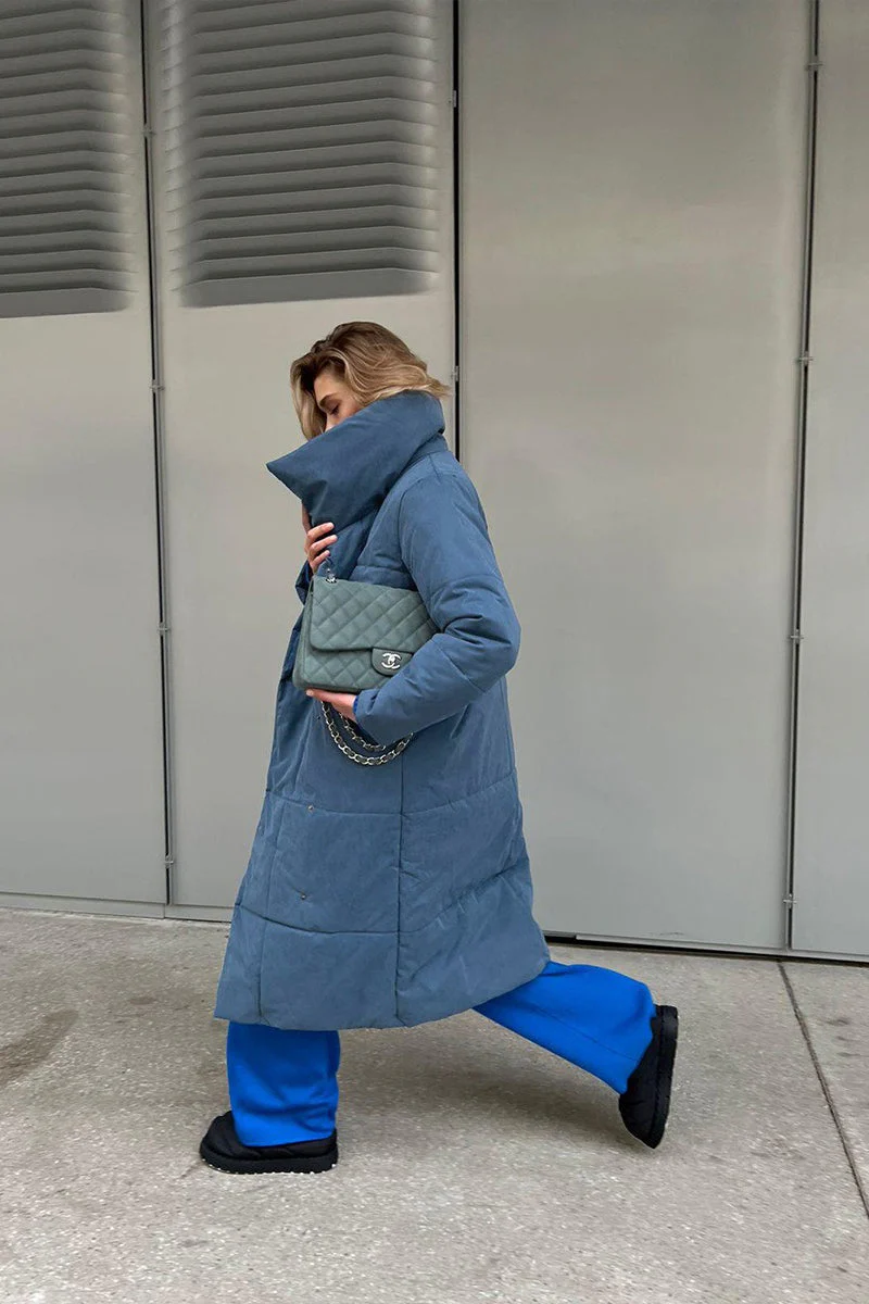 Long Stand Collar Puffer Jacket - Image 10