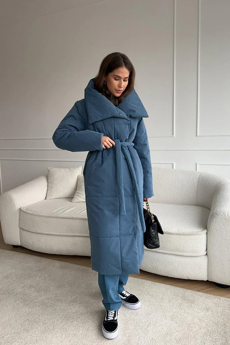 Long Stand Collar Puffer Jacket - Image 12
