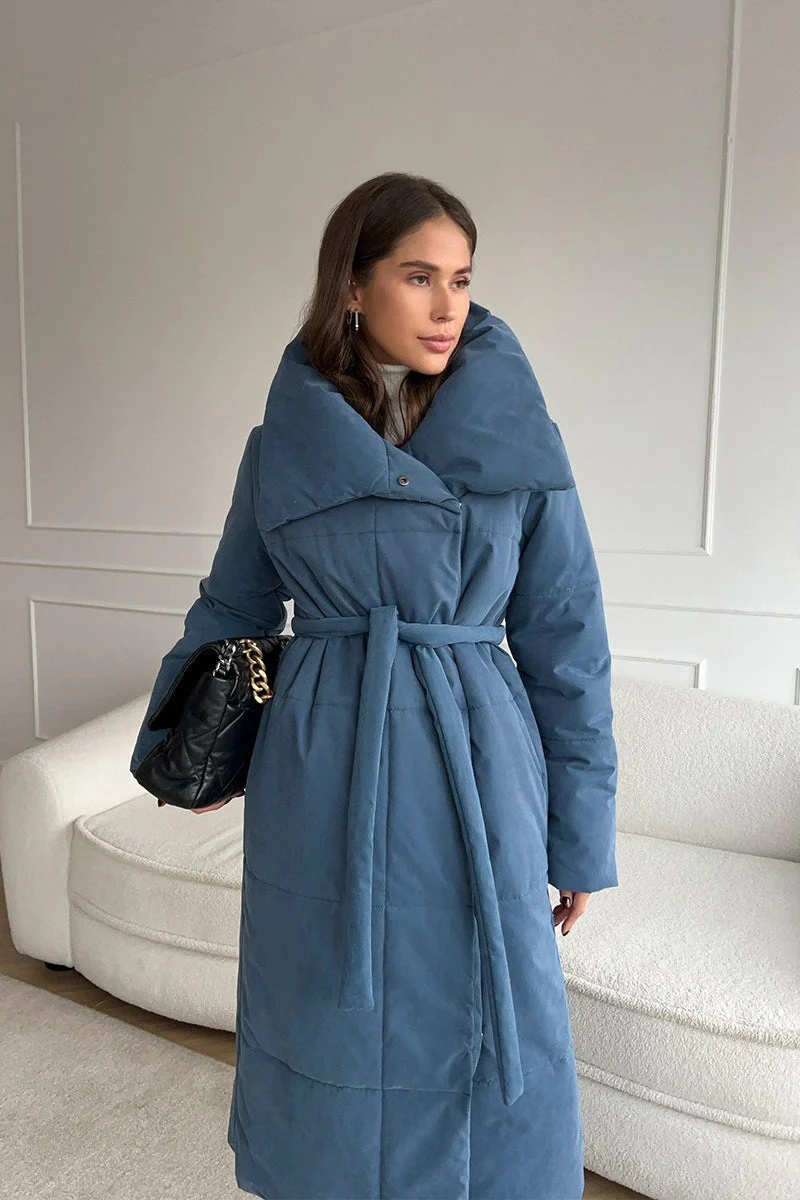 Long Stand Collar Puffer Jacket - Image 13