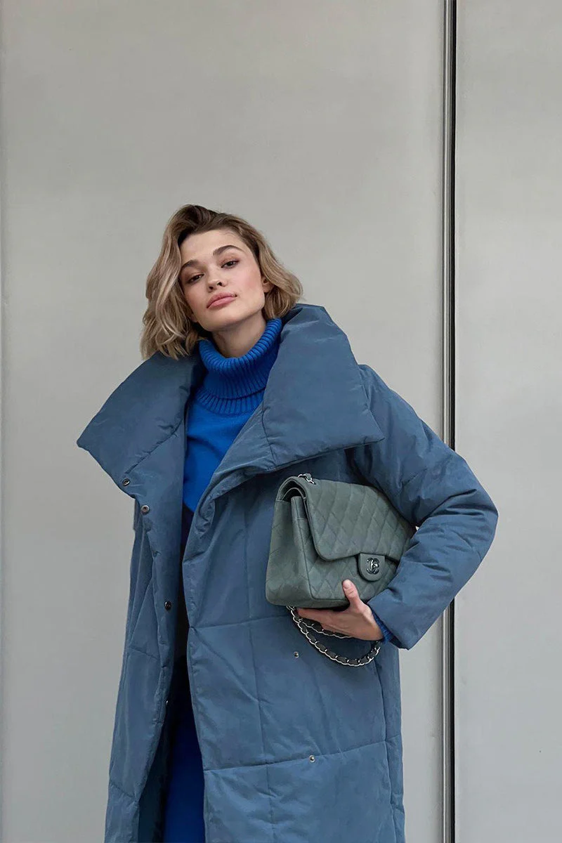 Long Stand Collar Puffer Jacket - Image 14