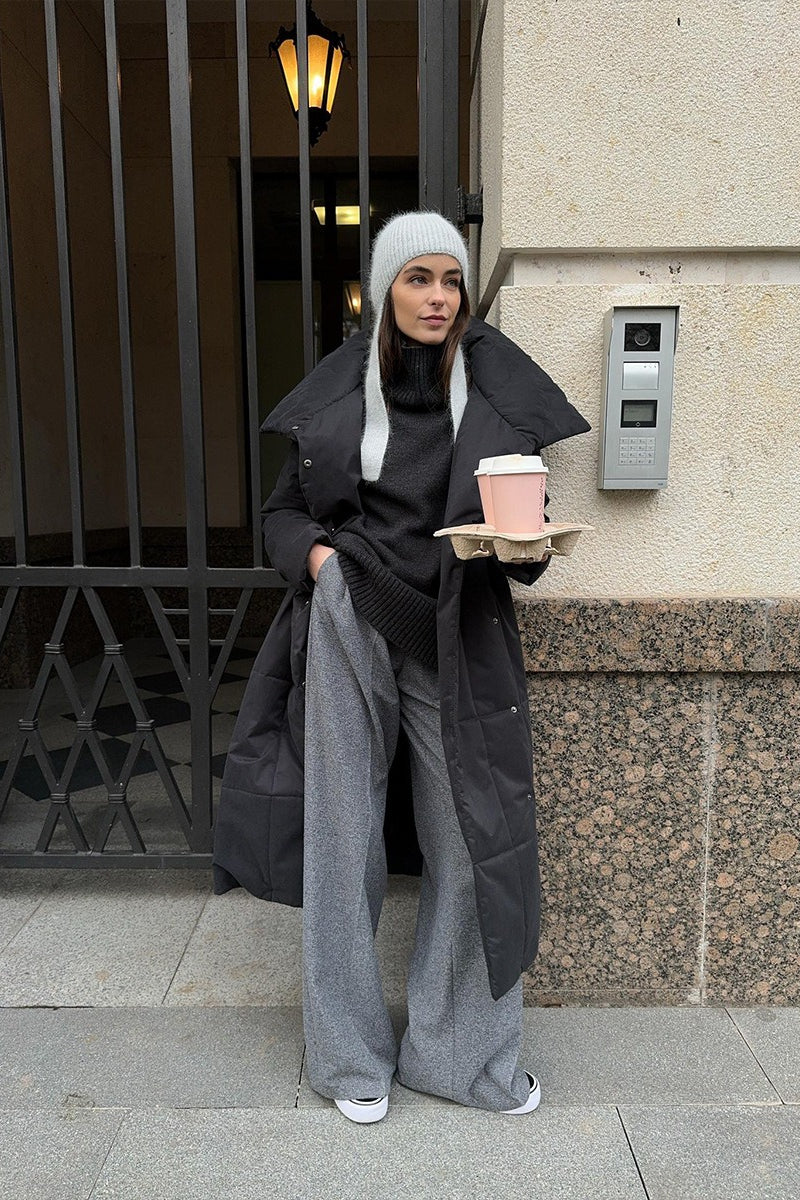 Long Stand Collar Puffer Jacket - Image 15