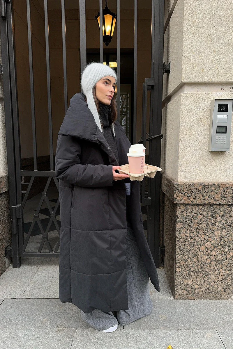 Long Stand Collar Puffer Jacket - Image 18