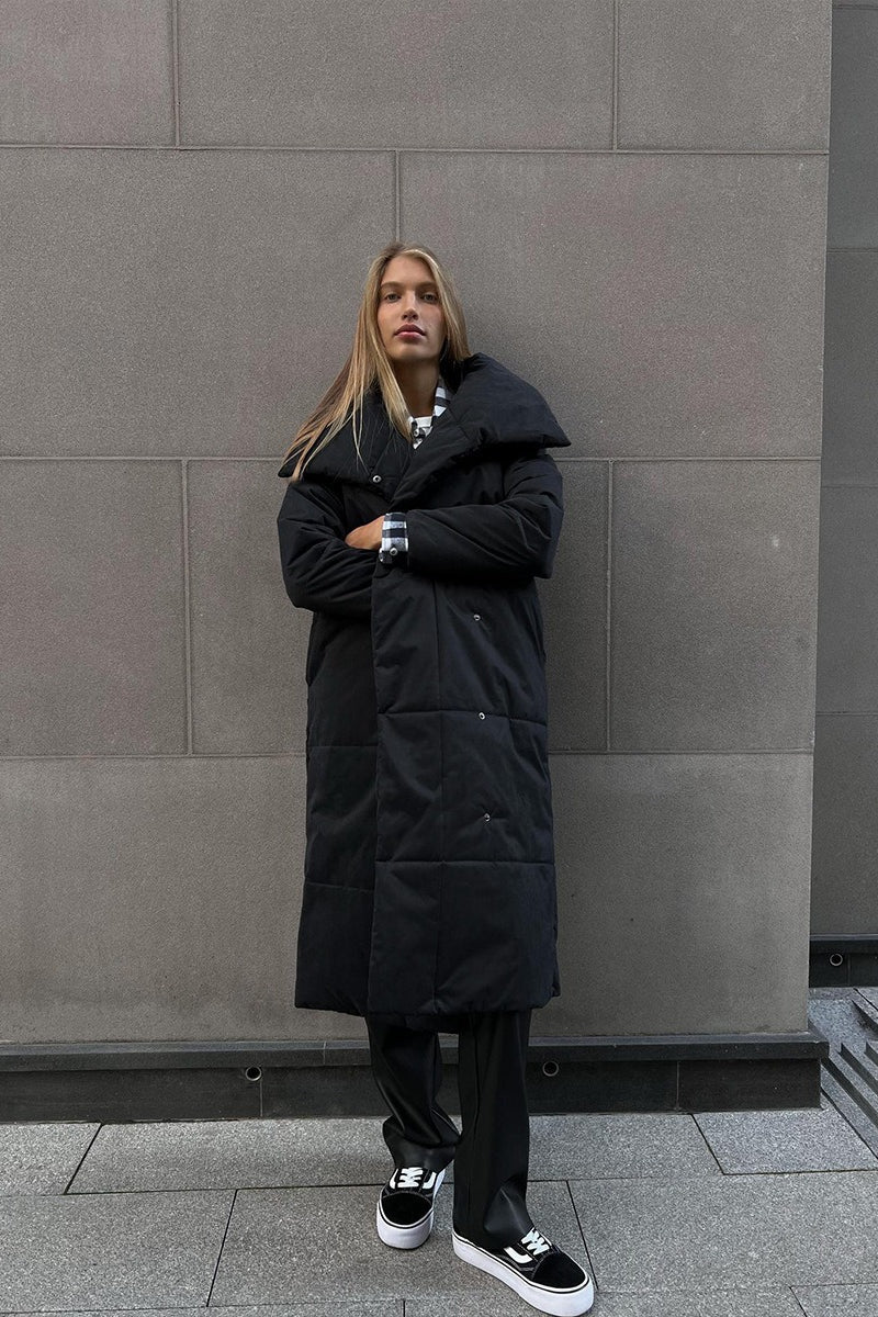 Long Stand Collar Puffer Jacket - Image 19